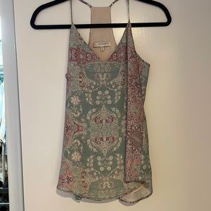 Lavender Brown patterned tank top. Size XS